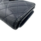 Chanel Quilted Caviar Leather Bifold Wallet Navy — view 4