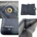 Chanel Quilted Caviar Leather Bifold Wallet Navy — view 8