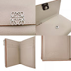 Loewe Compact Wallet Vertical Small Anagram Leather Trifold White — view 7