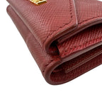 Prada Compact Wallet Saffiano Leather Trifold Red — view 6