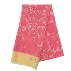 Louis Vuitton Pareo Tropical Flower Large Fringe Shawl Cotton Silk Rose Pink — view 3
