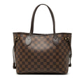 Louis Vuitton Damier Neverfull PM Tote Ebene Brown Leather