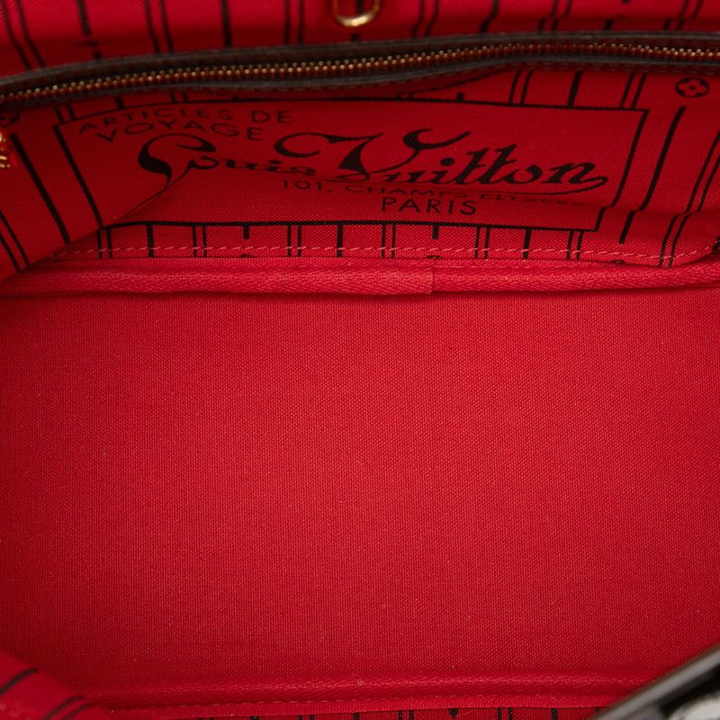Louis Vuitton Damier Neverfull PM Tote Ebene Brown Leather — view 4