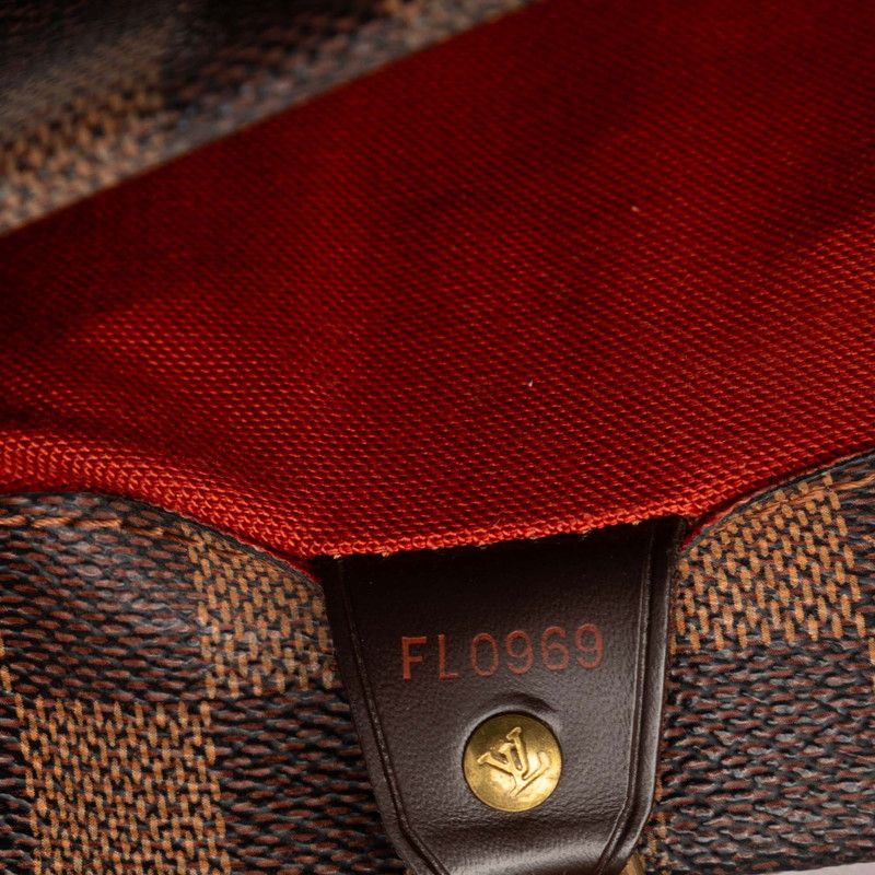 Louis Vuitton Damier Clifton Tote Shoulder Bag Brown Leather — view 6