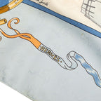 Hermes Carre 90 le Geographe Geographer Scarf Light Blue Multicolor Silk — view 8