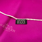 Hermes Losange Logo Diamond Shawl Scarf Purple White Silk — view 6