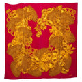 Chanel Camellia CC Logo Scarf Pink Gold Silk