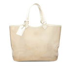 Louis Vuitton Epi Plage Lagunbay Shoulder Bag Tote Gold White Vinyl Leather