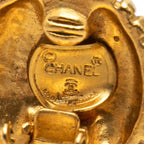 Chanel Vintage CC Logo Earrings Gold Plated — view 3