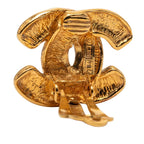 Chanel Quilted CC Logo Earrings Gold Plated — view 3