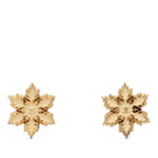Chanel CC Logo Crystal Motif Earrings Gold Plated