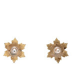 Chanel CC Logo Crystal Motif Earrings Gold Plated — view 2