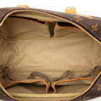 Louis Vuitton Monogram Deauville Handbag Brown Leather — view 4
