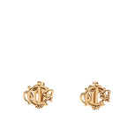 Dior CD Logo Earrings Gold Plated