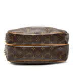 Louis Vuitton Monogram Reporter PM Crossbody Shoulder Bag Brown Leather — view 3