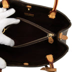 Louis Vuitton Monogram Montaigne MM 2-Way Shoulder Bag Brown Leather — view 4