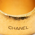Chanel CC Logo Gripoix Ring Gold Plated Glass — view 5