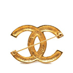 Chanel CC Logo Brooch Gold Plated Rhinestone — view 2