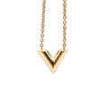 Louis Vuitton Essential Chain Pendant Necklace Gold Plated