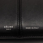 Celine Trifold Chain Shoulder Bag Black Leather — view 5