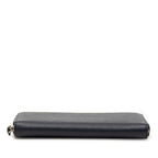 Prada Logo Wallet Zip Around Navy Saffiano Leather — view 3