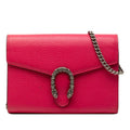 Gucci Dionysus Crossbody Chain Wallet Shoulder Bag Pink Leather Crystal