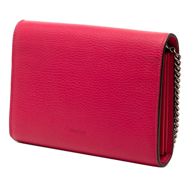 Gucci Dionysus Crossbody Chain Wallet Shoulder Bag Pink Leather Crystal — view 2