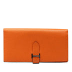 Hermes Bearn Souffle Wallet Orange Veau Epsom