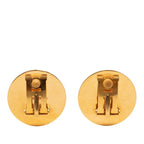 Hermes Enamel Cloisonne Round Earrings Gold Plated — view 2