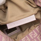 Fendi Zucchino Crossbody Shoulder Bag Light Purple Canvas Leather — view 8