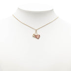 Chanel CC Logo Heart Pendant Necklace Gold Multicolor Plated — view 6