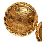 Chanel Vintage CC Logo Earrings Gold Plated — view 4