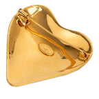 Chanel CC Logo Heart Motif Brooch Vintage Gold Plated — view 2