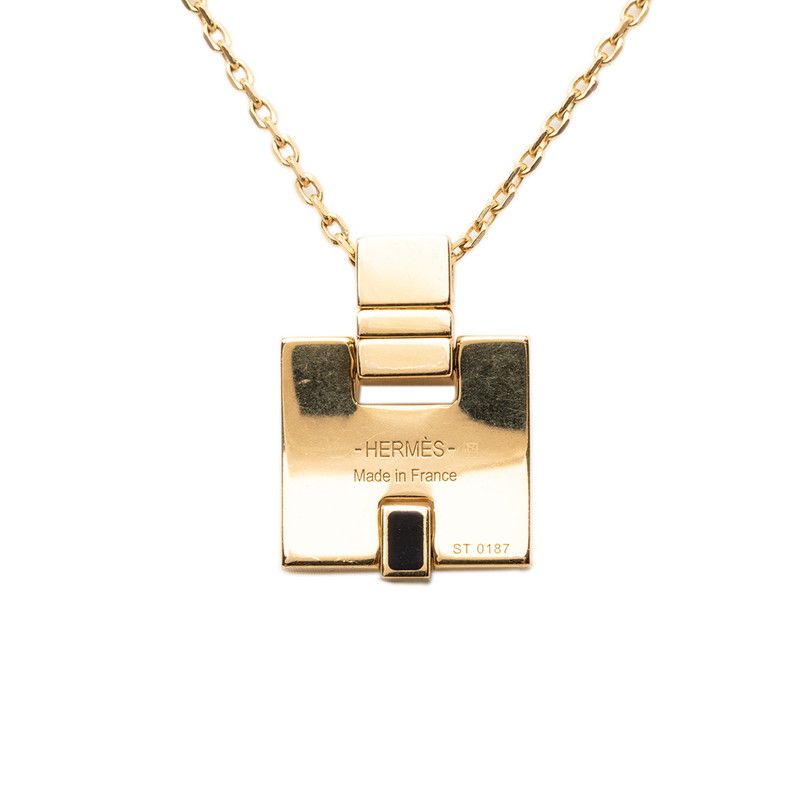 Hermes Irene Pendant Necklace Gold Plated — view 2