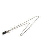 Louis Vuitton Monogram Eclipse Collier Charm Necklace Black Silver Metal — view 3