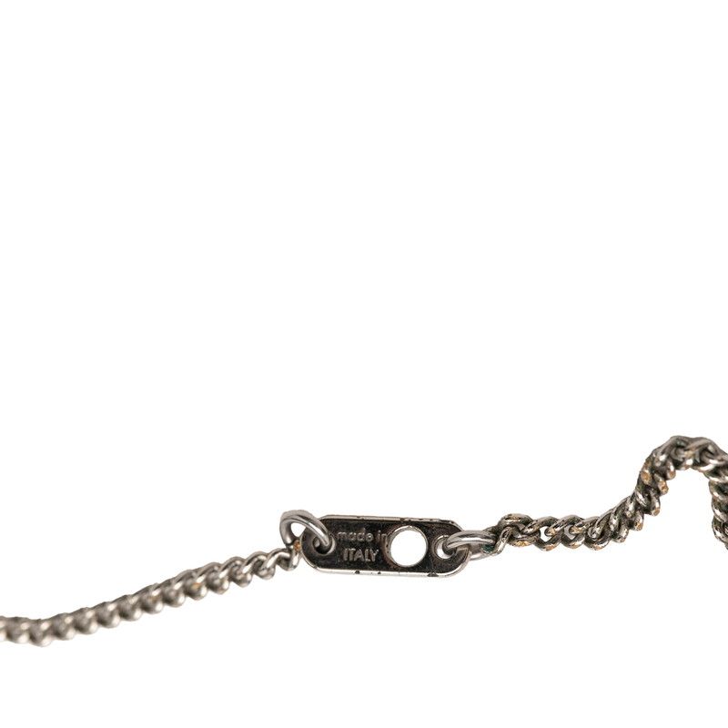 Louis Vuitton Monogram Eclipse Collier Charm Necklace Black Silver Metal — view 7