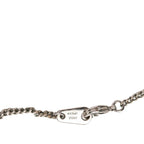 Louis Vuitton Monogram Eclipse Collier Charm Necklace Black Silver Metal — view 8