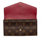 Louis Vuitton Monogram Portefeuille Sarah Wallet Brown Fuchsia Leather — view 4