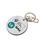 Louis Vuitton Monogram Porte Cles Round Charm Bag Key Holder Gray Leather