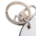 Louis Vuitton Monogram Porte Cles Round Charm Bag Key Holder Gray Leather — view 4