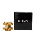 Chanel Quilted CC Logo Brooch Gold Plated — view 4