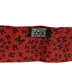 Hermes Twilly Logo Alphabet Scarf Wine Red Black Silk — view 5