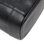 Chanel CC Logo Vanity Bag Handbag Black Caviar Leather — view 7