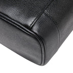 Chanel CC Logo Vanity Bag Handbag Black Caviar Leather — view 6