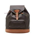 Louis Vuitton Monogram Montsouris MM Backpack Brown Leather
