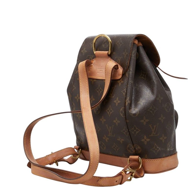 Louis Vuitton Monogram Montsouris MM Backpack Brown Leather — view 2