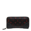 Louis Vuitton Monogram Rouge Zippy Wallet Black Red Leather