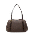 Louis Vuitton Damier Rivington PM Shoulder Bag Brown Leather