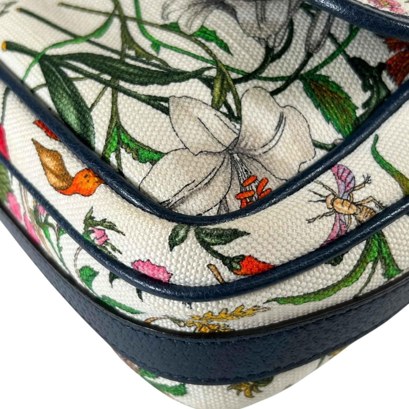 Gucci GG Floral Shoulder Bag Canvas Multicolor — view 8