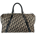 Dior Trotter Boston Bag Canvas Leather Beige